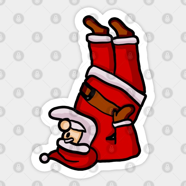 Santa Claus Doing Yoga Christmas Matching Sticker by KsuAnn